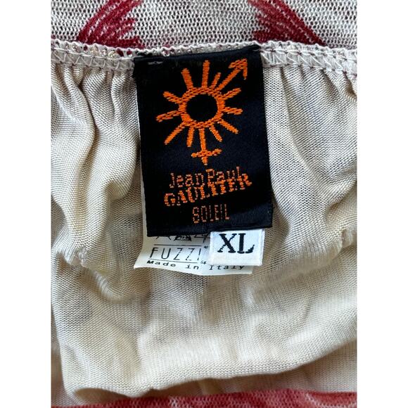 Jean Paul Gaultier Soleil Mixed Media Mesh Panel Lace Detail Dress Size XL - Picture 11 of 12